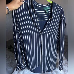 Ralph Lauren 100% Silk Button Down Dress Shirt